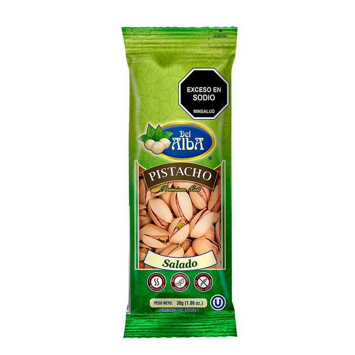 Pistacho con cáscara Salados x 30g - Snacks Kosher