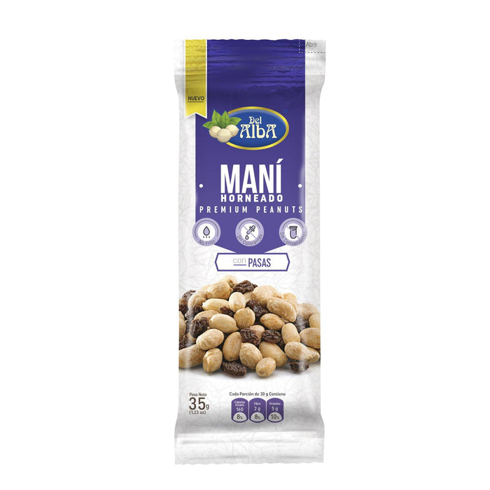 Maní Horneado con Pasas - Del Alba