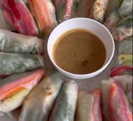 SPRING ROLLS DE VEGETALES CON POLLO