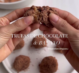 TRUFAS DE CHOCOLATE Y BANANO