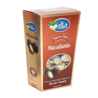 Estuche Macadamia Cubierta con Chocolate Semidulce x 150g - Del Alba